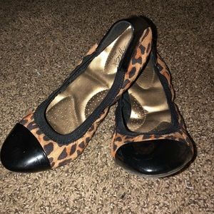 dexflex by dexter chettah print ballet flats